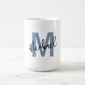 Personalized Monogram "M" with Name Michael – コーヒーマグカップ (中央)