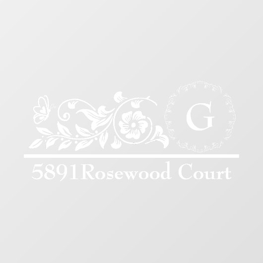 Personalized Monogram Mailbox ウィンドウサイン (シート)