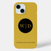 Personalized Monogram Metallic Gold Case-Mate iPhoneケース (裏面)