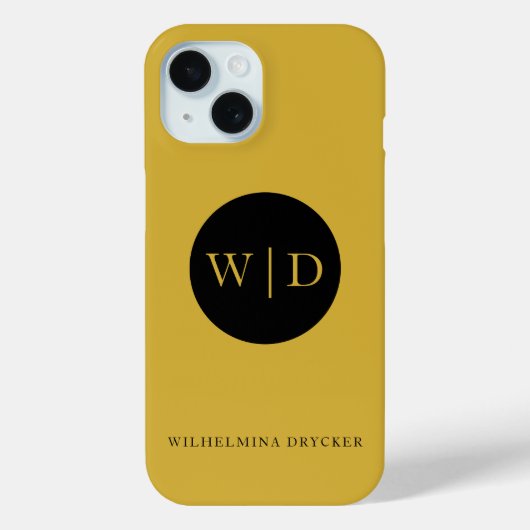 Personalized Monogram Metallic Gold Case-Mate iPhoneケース (裏面)