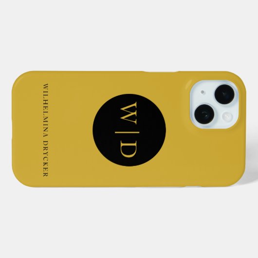 Personalized Monogram Metallic Gold Case-Mate iPhoneケース (裏面 (横))