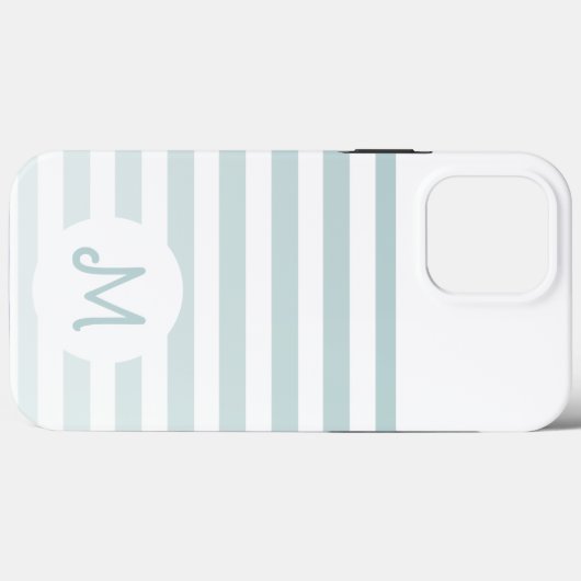 Personalized Monogram Minimal Striped Modern Desig Case-Mate iPhoneケース (裏面 (横))