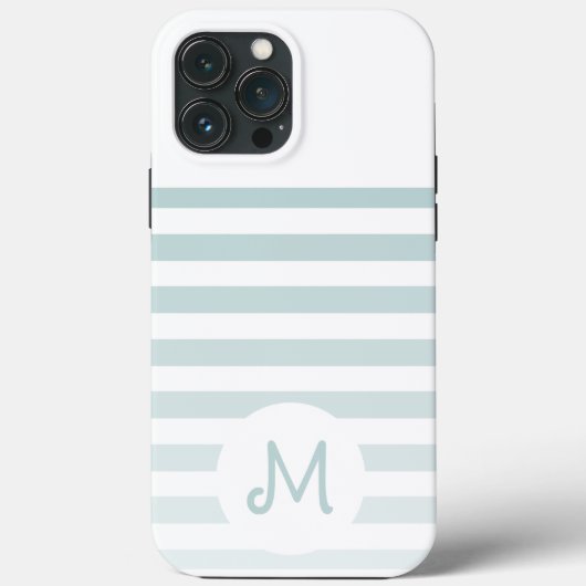 Personalized Monogram Minimal Striped Modern Desig Case-Mate iPhoneケース (裏面)