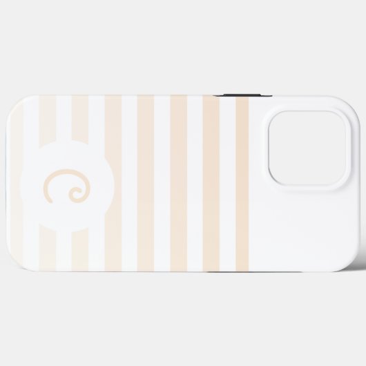 Personalized Monogram Minimal Striped Modern Desig Case-Mate iPhoneケース (裏面 (横))