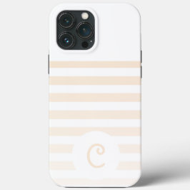 Personalized Monogram Minimal Striped Modern Desig iPhone 13 Pro Maxケース