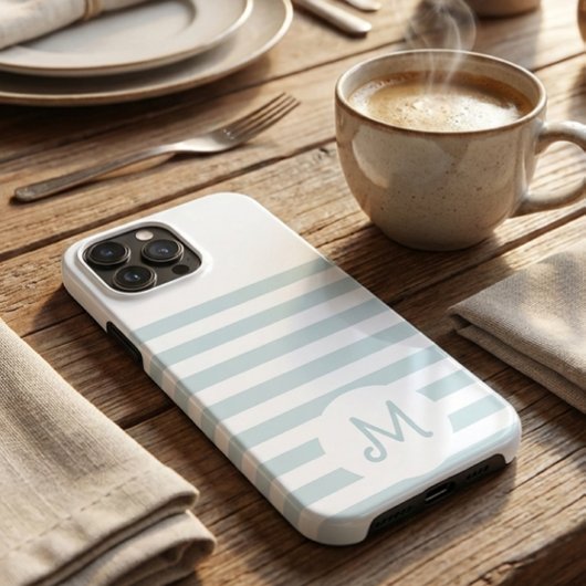 Personalized Monogram Minimal Striped Modern Desig Case-Mate iPhoneケース