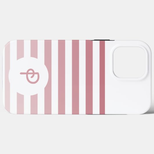 Personalized Monogram Minimal Striped Modern Desig Case-Mate iPhoneケース (裏面 (横))