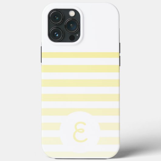 Personalized Monogram Minimal Striped Modern Desig Case-Mate iPhoneケース (裏面)