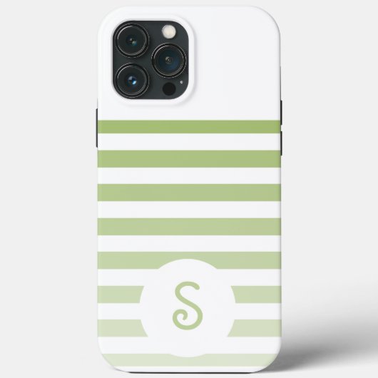 Personalized Monogram Minimal Striped Modern Desig Case-Mate iPhoneケース (裏面)