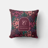 Personalized Monogram Moody Floral クッション (正面)