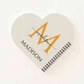 Personalized Monogram & Name  ノートブック (裏面)