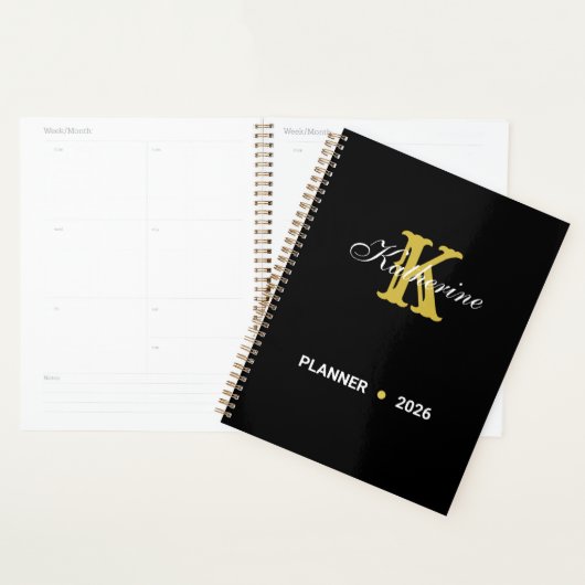 Personalized Monogram  Name And Initial Planner プランナー手帳 (ディスプレー)