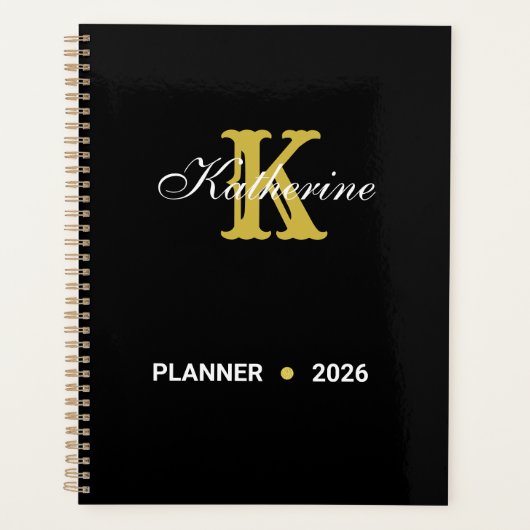 Personalized Monogram  Name And Initial Planner プランナー手帳 (正面)