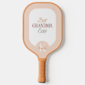 Personalized Monogram Name Best Grandma Ever ピックルボールラケット (裏面)