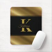personalized monogram name golden black マウスパッド (マウス)