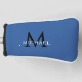 Personalized Monogram Name Initial Royal Blue ゴルフヘッドカバー (正面)