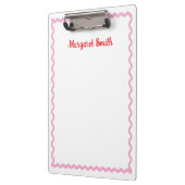 Personalized Monogram Notepads with Scallop Border クリップボード (左)