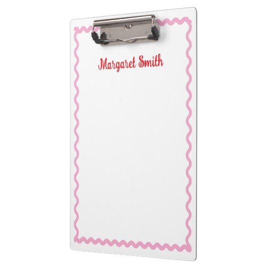 Personalized Monogram Notepads with Scallop Border クリップボード (左)