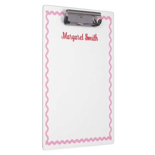 Personalized Monogram Notepads with Scallop Border クリップボード (右)