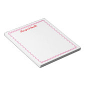Personalized Monogram Notepads with Scallop Border ノートパッド (アングル)
