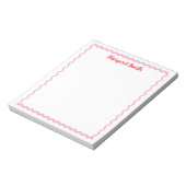 Personalized Monogram Notepads with Scallop Border ノートパッド (回転)
