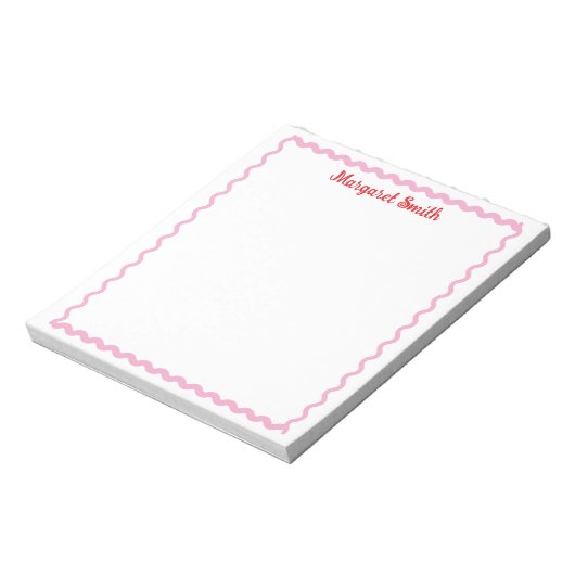 Personalized Monogram Notepads with Scallop Border ノートパッド (回転)