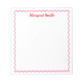 Personalized Monogram Notepads with Scallop Border ノートパッド (正面)