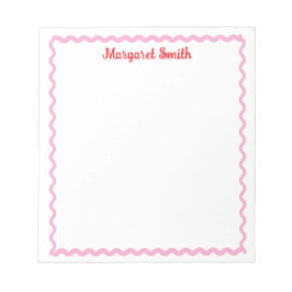 Personalized Monogram Notepads with Scallop Border ノートパッド