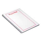Personalized Monogram Notepads with Scallop Border ノートブック (右側)