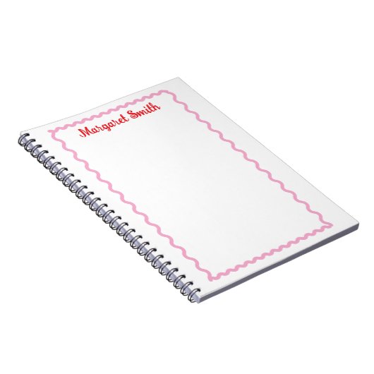 Personalized Monogram Notepads with Scallop Border ノートブック (右側)