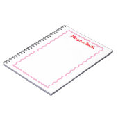 Personalized Monogram Notepads with Scallop Border ノートブック (左側)