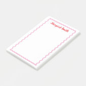 Personalized Monogram Notepads with Scallop Border ポストイット (アングル)
