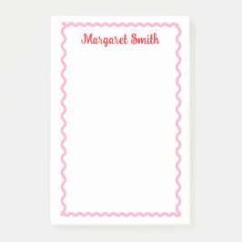 Personalized Monogram Notepads with Scallop Border ポストイット