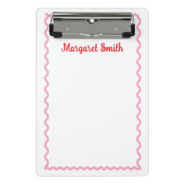 Personalized Monogram Notepads with Scallop Border ミニクリップボード