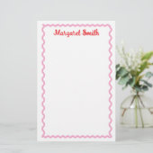 Personalized Monogram Notepads with Scallop Border 便箋 (スタンド正面)