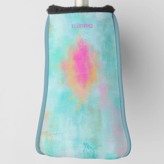 Personalized Monogram Ocean Joyride Blue Turquoise ゴルフヘッドカバー (回転90)