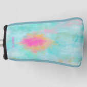 Personalized Monogram Ocean Joyride Blue Turquoise ゴルフヘッドカバー (正面)