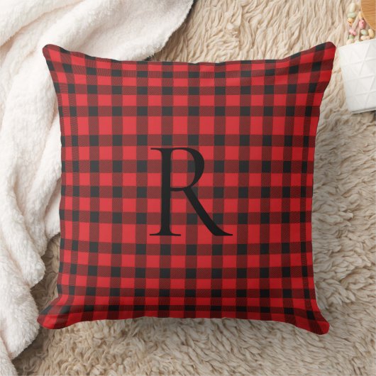 Personalized Monogram Pillow, Rustic Farmhouse クッション (ブランケット)