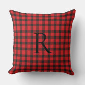 Personalized Monogram Pillow, Rustic Farmhouse クッション (正面)