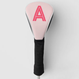 Personalized Monogram Pink Red ゴルフヘッドカバー