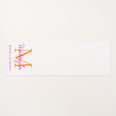 Personalized Monogram Pink Script Name  ヨガマット (正面(横))