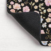 Personalized Monogram Pretty Vintage Floral マウスパッド (コーナー)