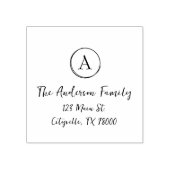 Personalized Monogram Return Address ラバースタンプ (インプリント)
