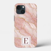 Personalized Monogram Rose Quartz Gold Case-Mate iPhoneケース (裏面)