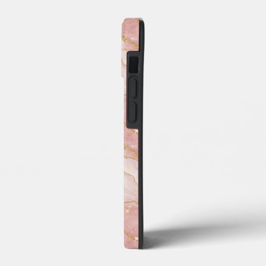 Personalized Monogram Rose Quartz Gold Case-Mate iPhoneケース (裏面 / 左)