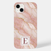 Personalized Monogram Rose Quartz Gold Case-Mate iPhoneケース (裏面)