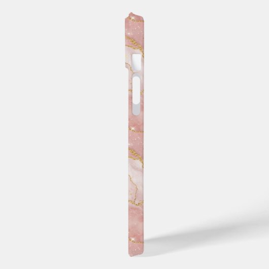 Personalized Monogram Rose Quartz Gold Case-Mate iPhoneケース (裏面 / 左)
