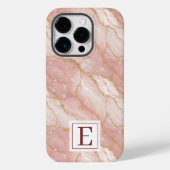 Personalized Monogram Rose Quartz Gold Case-Mate iPhoneケース (裏面)