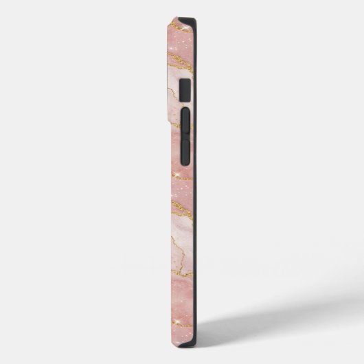 Personalized Monogram Rose Quartz Gold Case-Mate iPhoneケース (裏面 / 左)