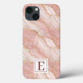 Personalized Monogram Rose Quartz Gold Case-Mate iPhoneケース (裏面)